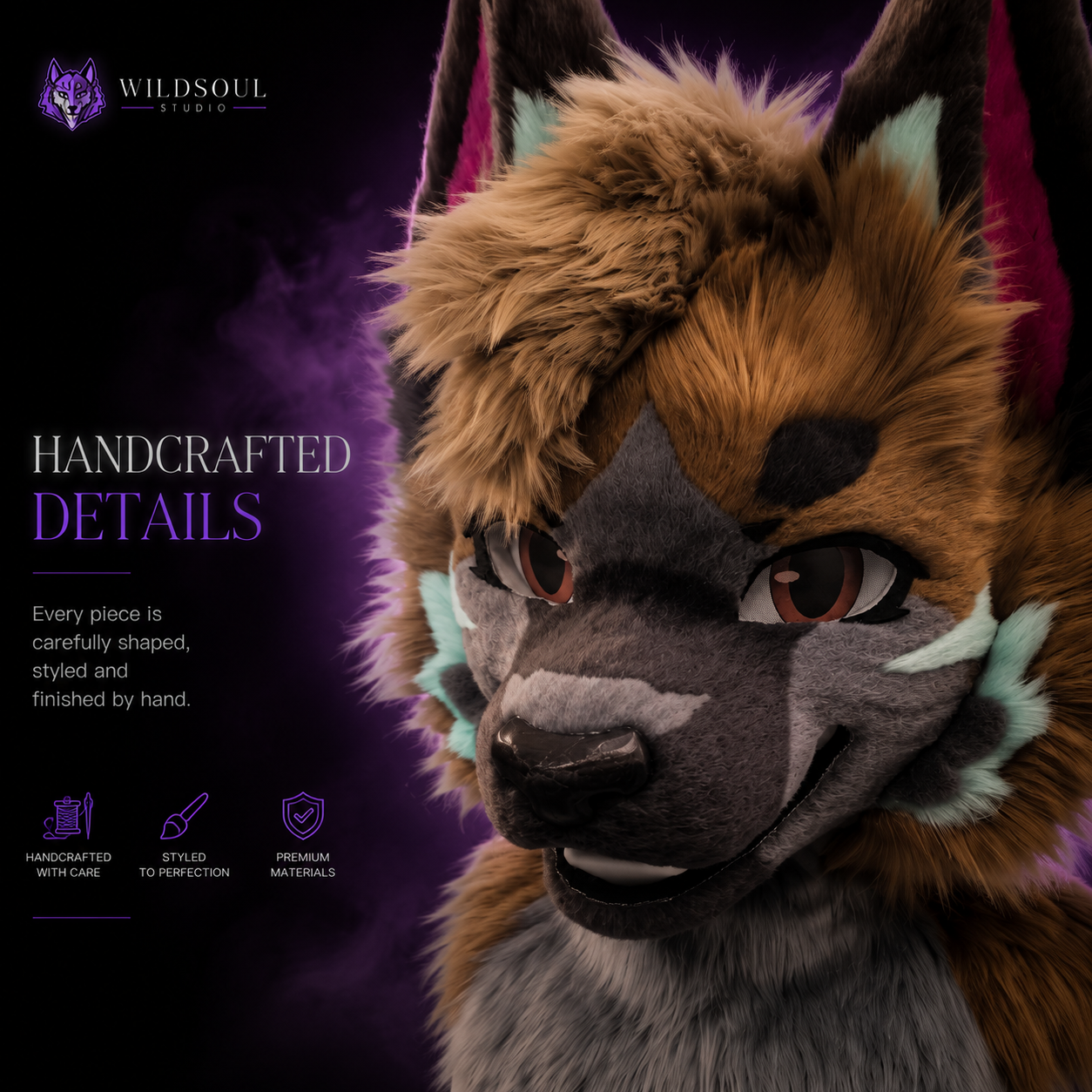 Riven — The Neonwild Sentinel handcrafted custom fursuit creation by WildSoul Studio